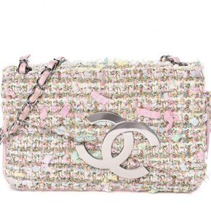 Authentic Chanel Tweed CC Flap Multicolor Bag